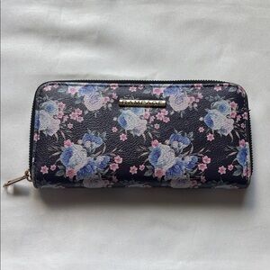Rampage Floral Wallet - Black / Blue GUC